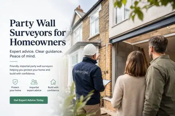 Image of couple with Party wall survey from Survey One Norwich